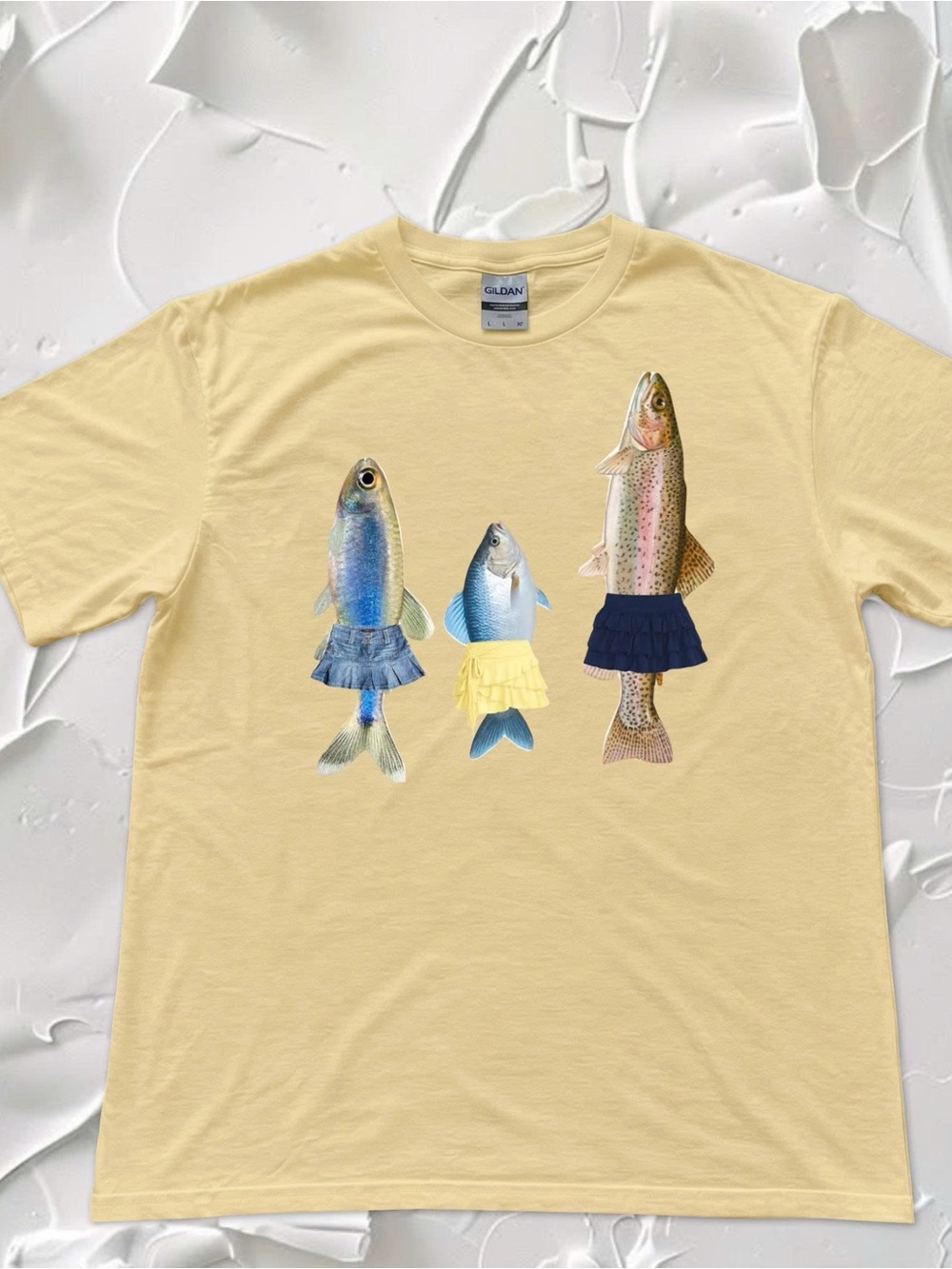 Fish Skirt Graphic Gildan Tshirt